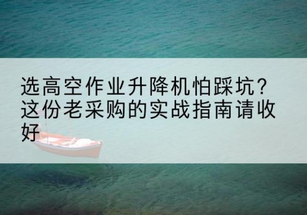汶上高空作业升降机厂家推荐-选高空作业升降机怕踩坑？这份老采购的实战指南请收好